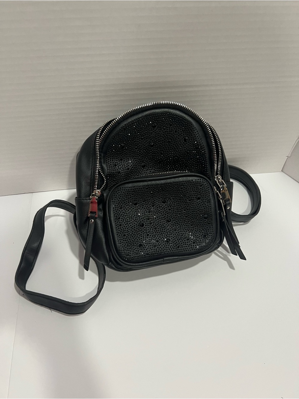 Madden NYC Black Sequin Accent Mini Backpack - Women